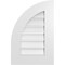 Ekena Millwork Quarter Round Top Left Surface Mount PVC Gable Vent w/ 3-1/2"W x 1"P Standard Frame, 16"W x 24"H GVPQL16X2401SF - alternate 1